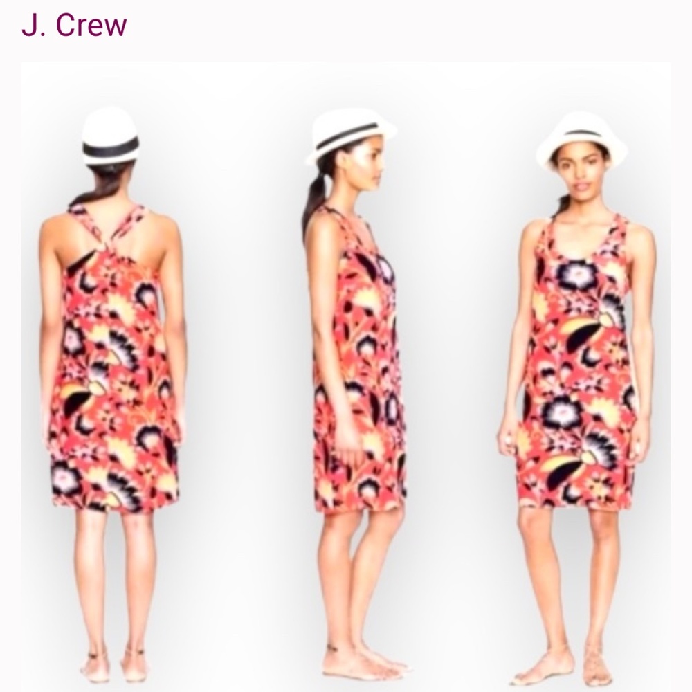J.Crew silk print dress